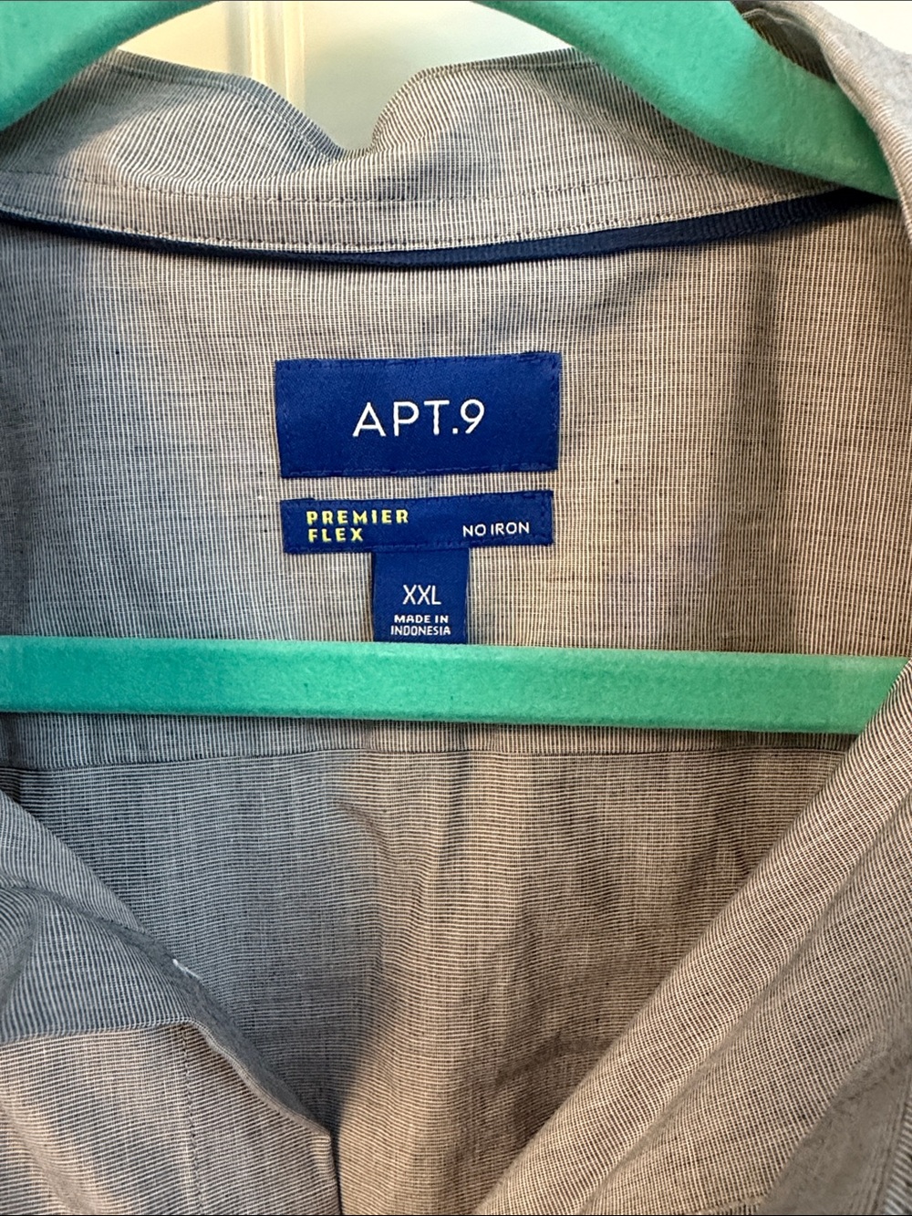 Apt. 9 Men's Light Gray Button-Up Dress Shirt XXL - Picture 2 of 3